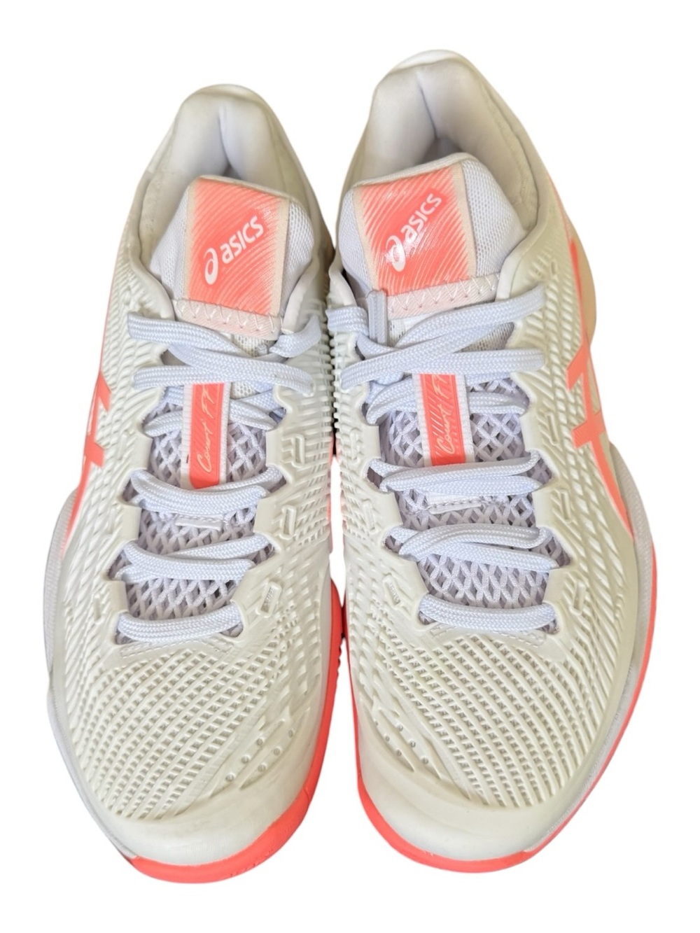Asics Court FF 3 Court White/Sun Coral Sneaker Size 7.5 • Sold Out Color • NEW •